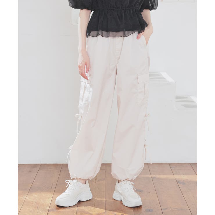 ポピー　poppy レース　カーゴパンツ　白 美品 POPPYあさぎーにょ レースカーゴパンツ - メルカリ