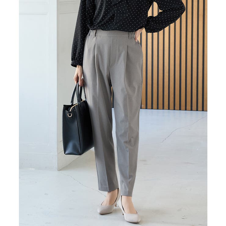 ライト杢グレー | ボトムス パンツ テーパードパンツ | Honeys