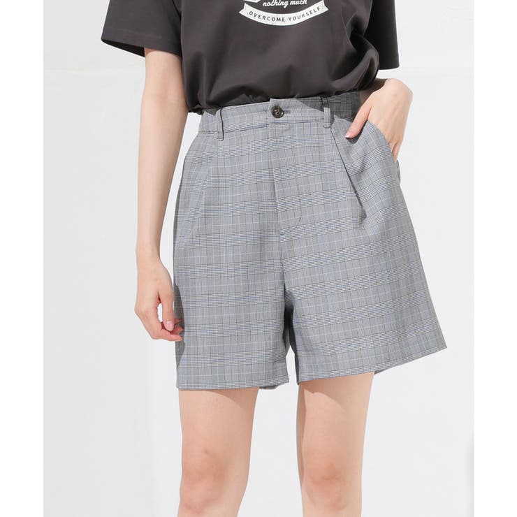   チェック柄ショートパンツ サイズ2 Bettaku ベッタク コットンマドラスチェック 2タック ショート