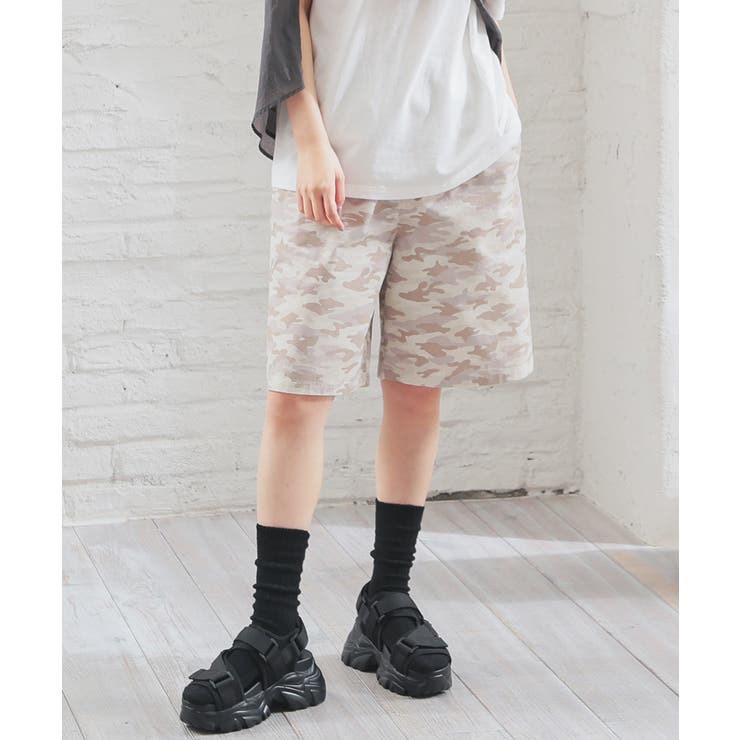 ベージュ迷彩 | ボトムス パンツ ハーフパンツ | Honeys