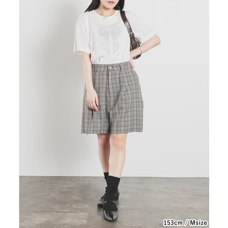 マーズ MA＊RS 千鳥柄ポンポン付きハイウエストショーパン M マーズ MA＊RS 千鳥柄ポンポン付きハイウエストショーパン M