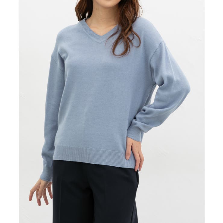 サックス | トップス ニット セーター | Honeys