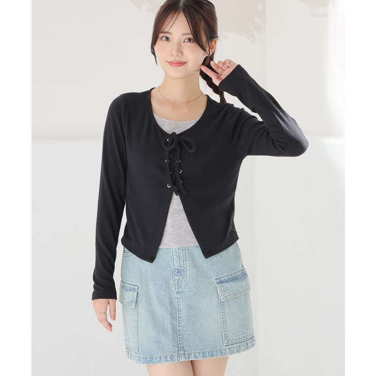 ブラック | トップス カットソー 長袖 | Honeys