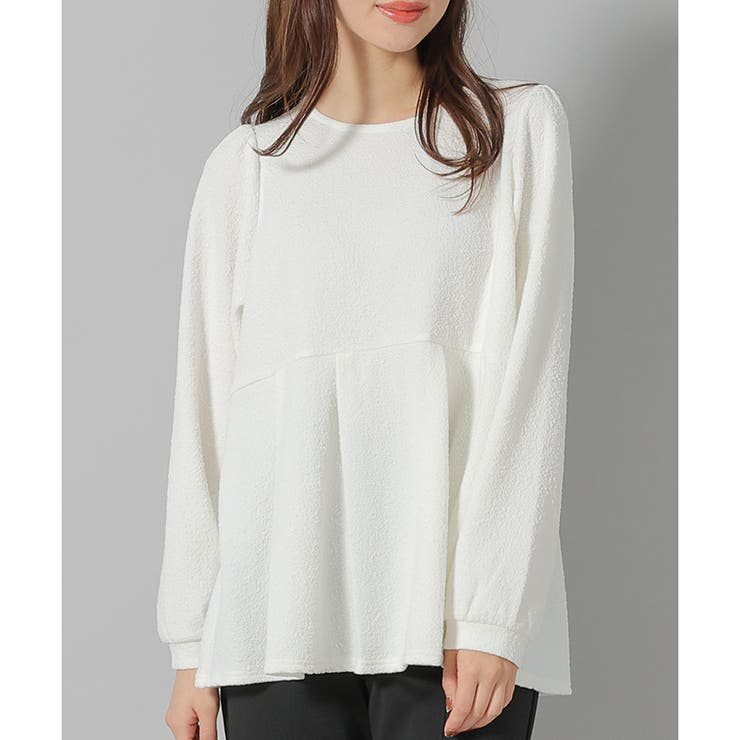 アイボリー | トップス カットソー 長袖 | Honeys