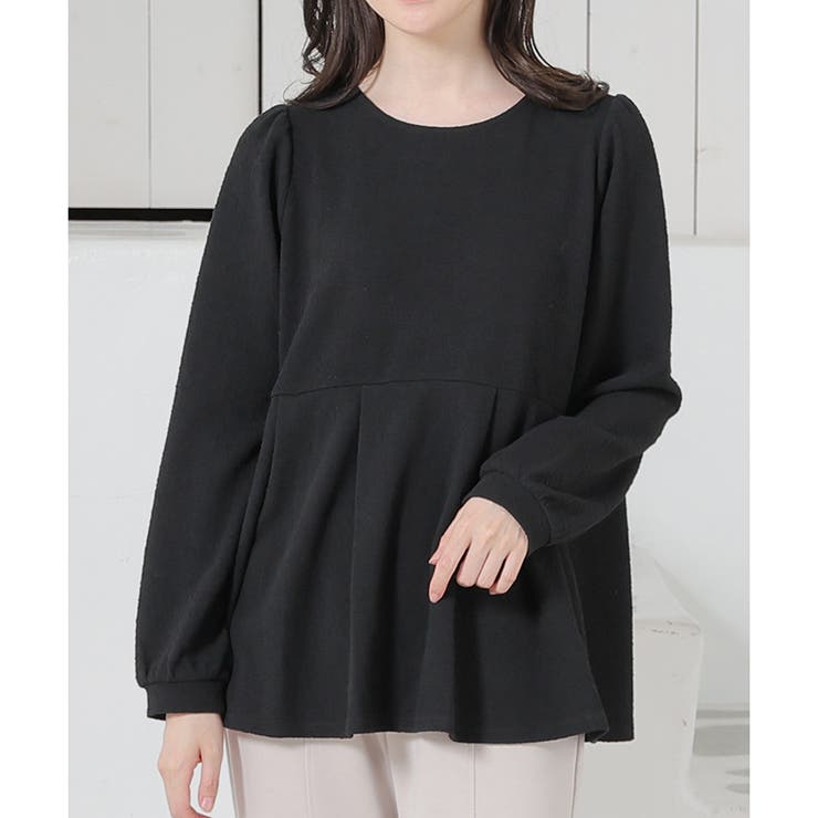 ブラック | トップス カットソー 長袖 | Honeys