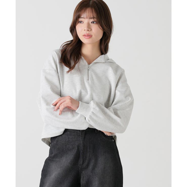 パーカー ハーフジップ スウェット | Honeys | 詳細画像9 