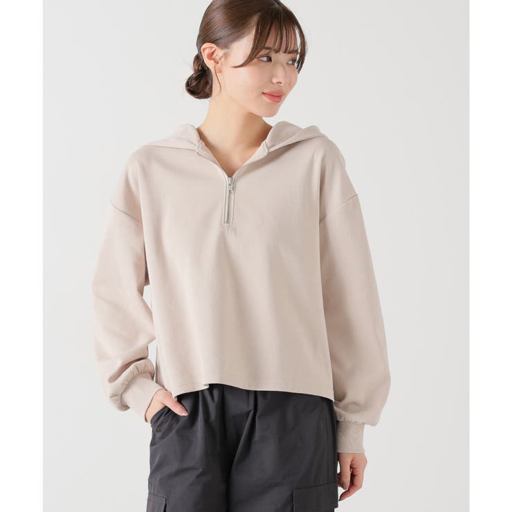 パーカー ハーフジップ スウェット | Honeys | 詳細画像12 