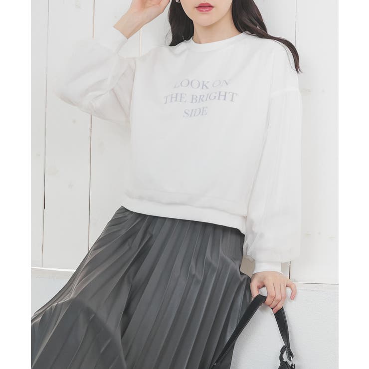 アイボリー | トップス スウェット 長袖 | Honeys