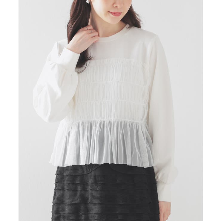 アイボリー | トップス スウェット 長袖 | Honeys