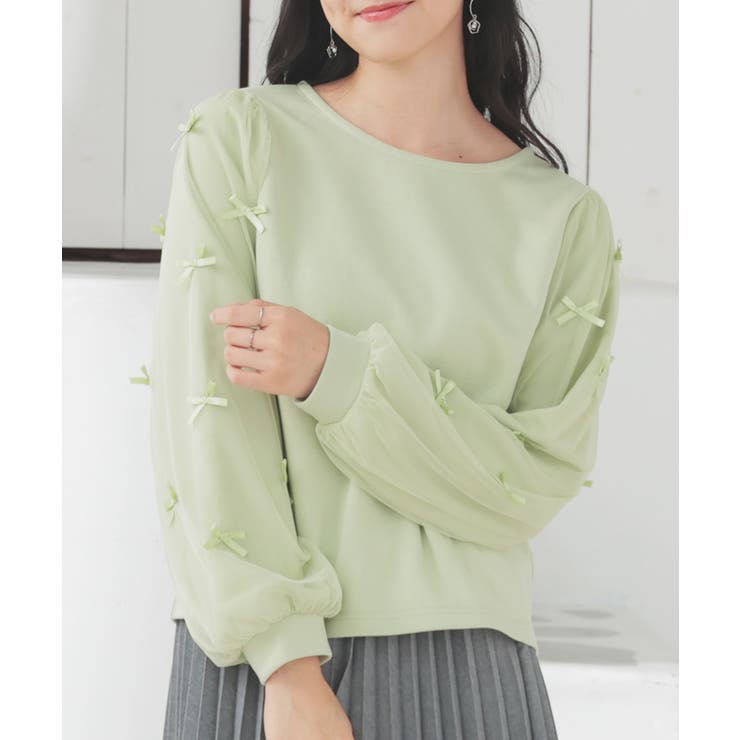 ライム | トップス カットソー 長袖 | Honeys