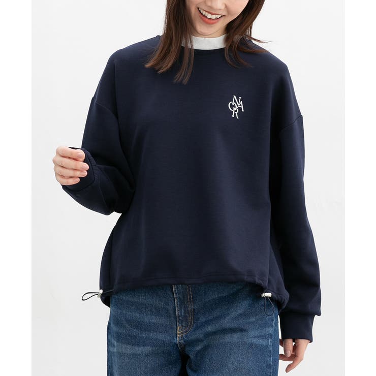 ネイビー | トップス スウェット 長袖 | Honeys