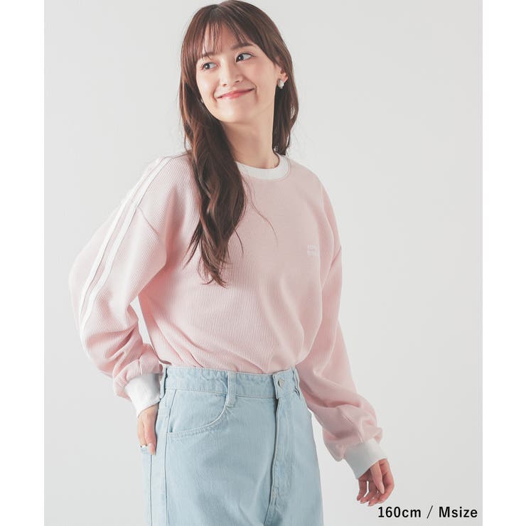 OzzOn カットソー　長袖　姫系　くすみ系ピンク OTONA トップス カットソー レディース ピンク 春 夏 無地 半袖