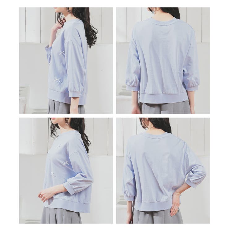 トップス カットソー リボン付トップス | Honeys | 詳細画像13 