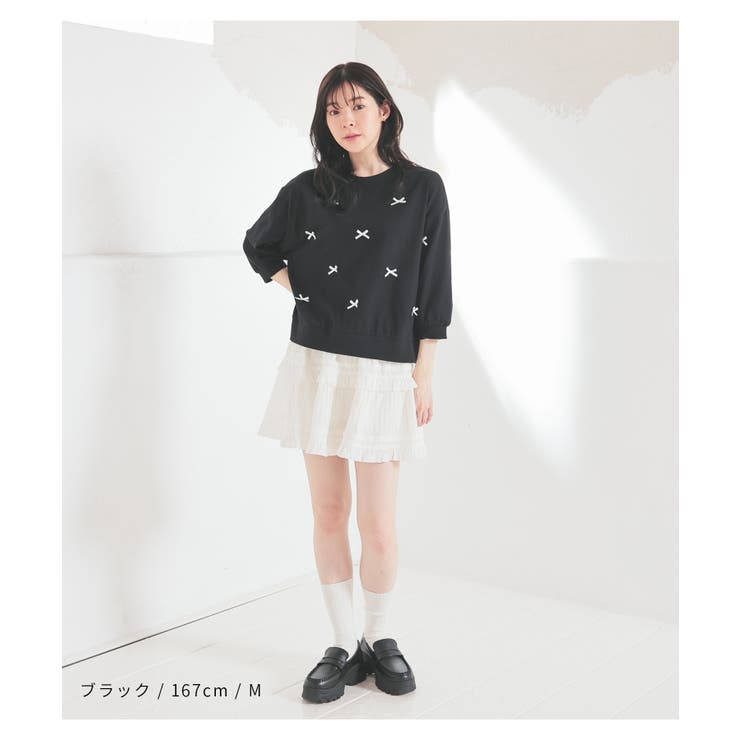 トップス カットソー リボン付トップス | Honeys | 詳細画像7 