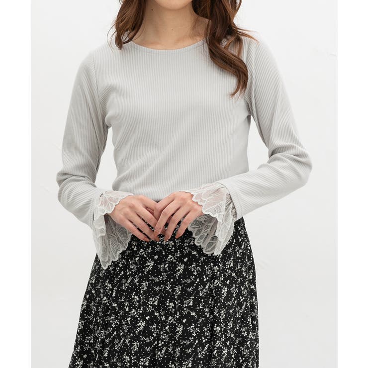 グレージュ | トップス カットソー 長袖 | Honeys