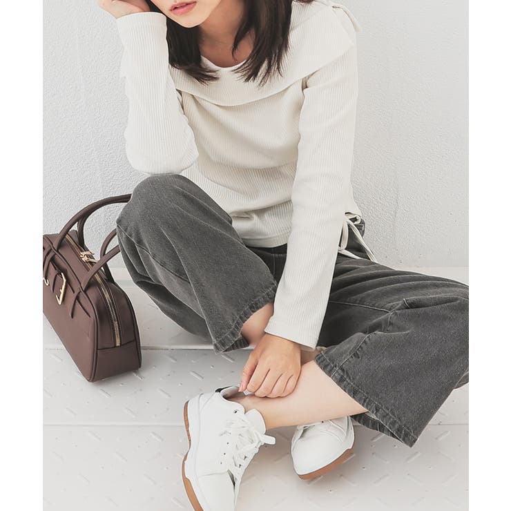 アイボリー | トップス カットソー 長袖 | Honeys