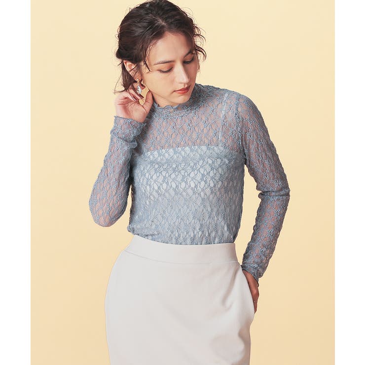 スモーキーブルー | トップス カットソー 長袖 | Honeys