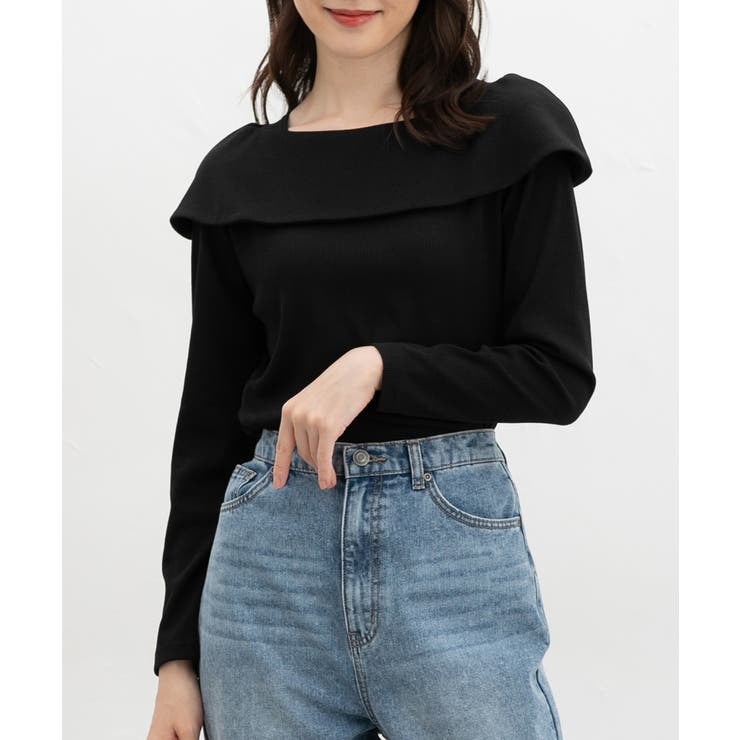 ブラック | トップス カットソー 長袖 | Honeys