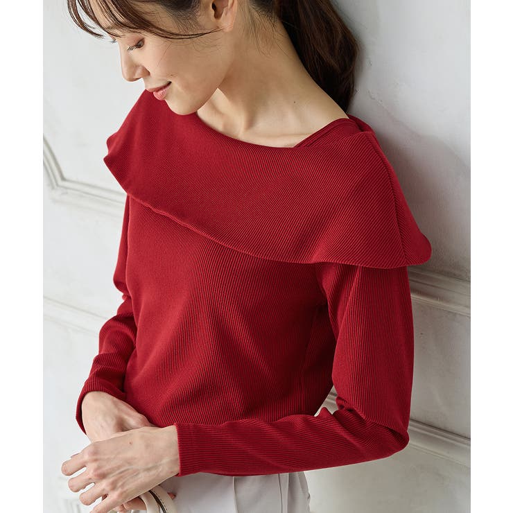 レッド | トップス カットソー 長袖 | Honeys