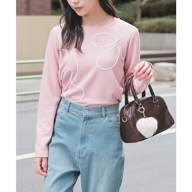 ピンク | トップス カットソー 長袖 | Honeys