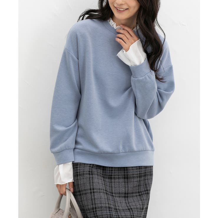 スモーキーブルー | トップス カットソー 長袖 | Honeys