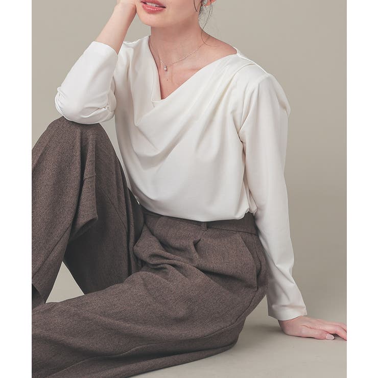 アイボリー | トップス カットソー 長袖 | Honeys