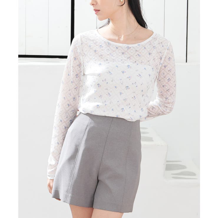 オフ花柄 | トップス カットソー 長袖 | Honeys