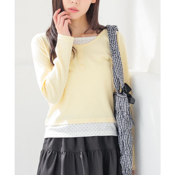 イエロー | トップス カットソー 長袖 | Honeys