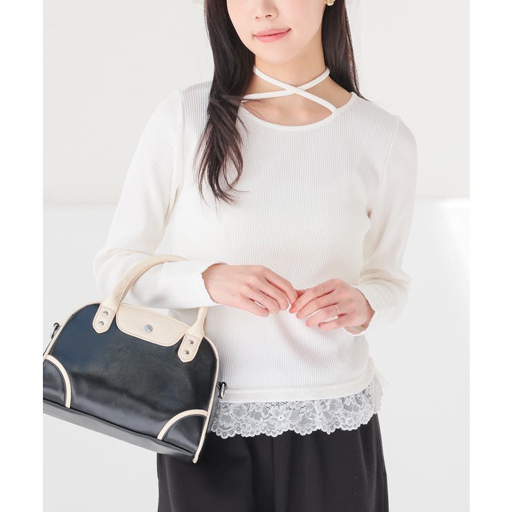 アイボリー | トップス カットソー 長袖 | Honeys