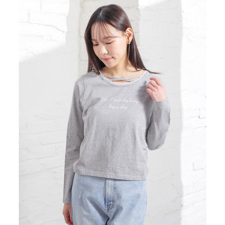 杢グレー | トップス カットソー 長袖 | Honeys