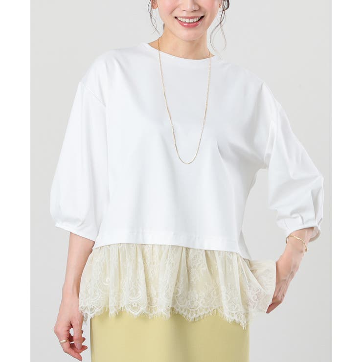 アイボリー | トップス カットソー レース | Honeys