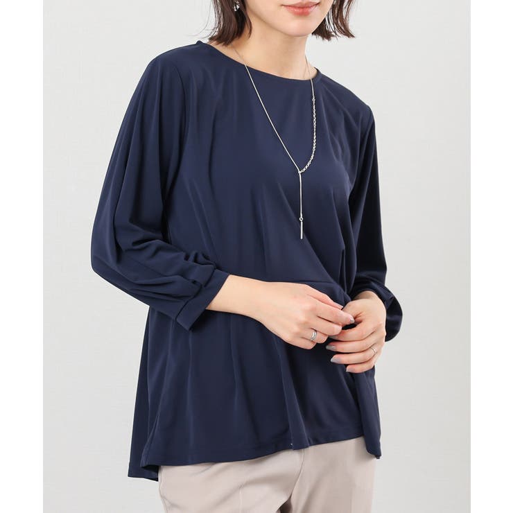 ネイビー | トップス カットソー 美冷 | Honeys