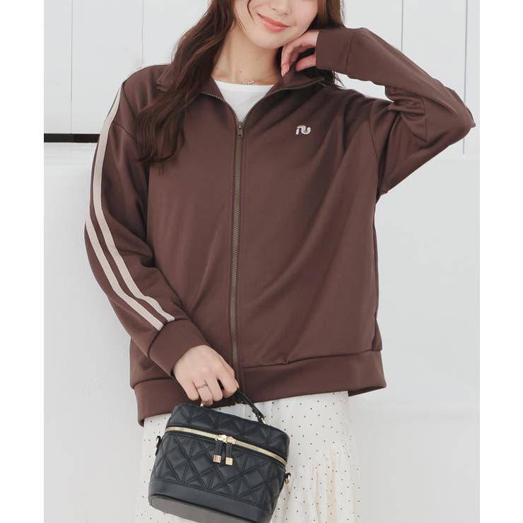 ブラウン | トップス トラックジャケット スウェット | Honeys