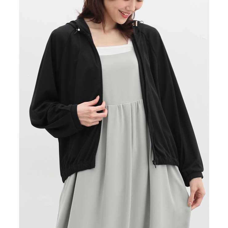 ブラック | トップス パーカー ジップパーカー | Honeys