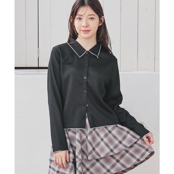 ブラック | トップス カーディガン 長袖 | Honeys