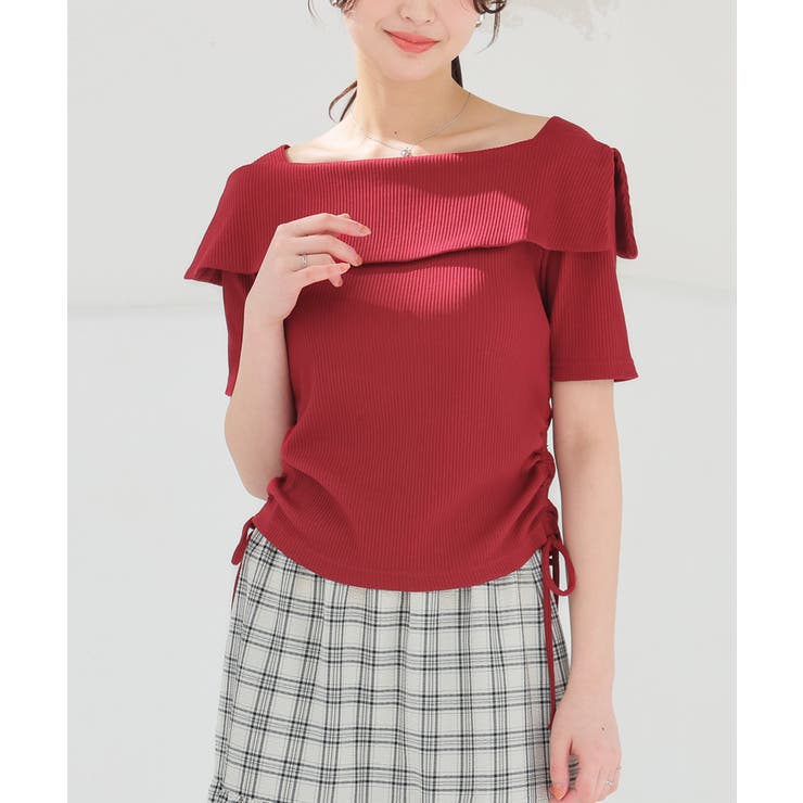 レッド | トップス カットソー 半袖 | Honeys