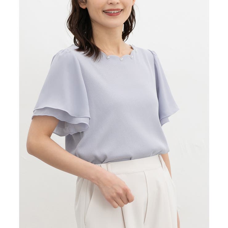 サックス | トップス カットソー 半袖 | Honeys