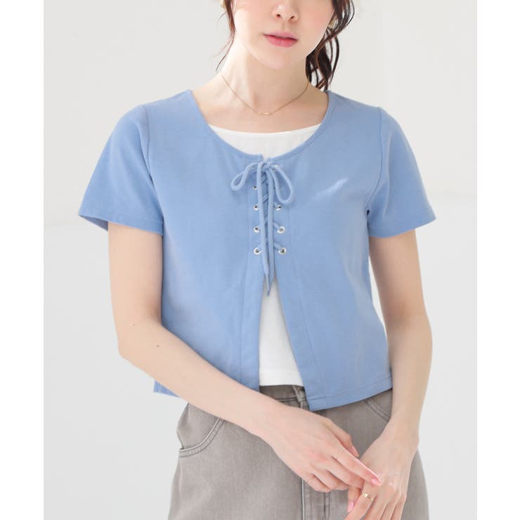 サックス | トップス カットソー 半袖 | Honeys