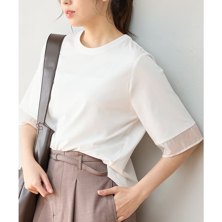 アイボリー | トップス カットソー 接触冷感 | Honeys
