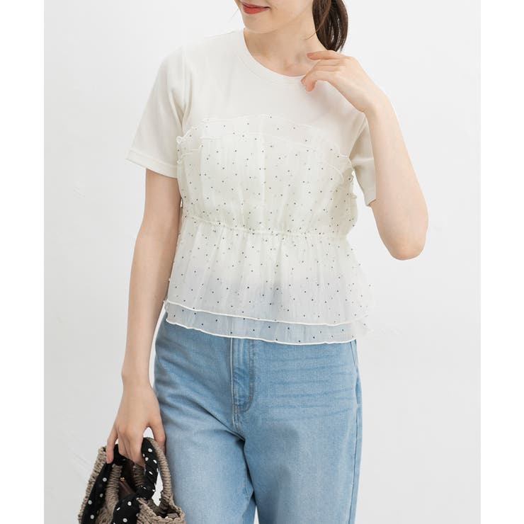 オフ水玉 | トップス カットソー 半袖 | Honeys