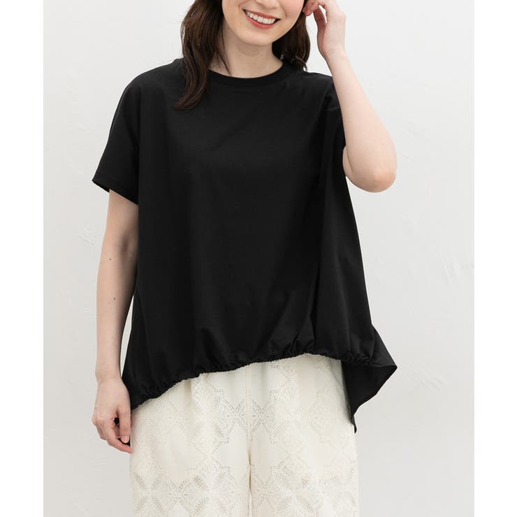 ブラック | トップス カットソー 半袖 | Honeys