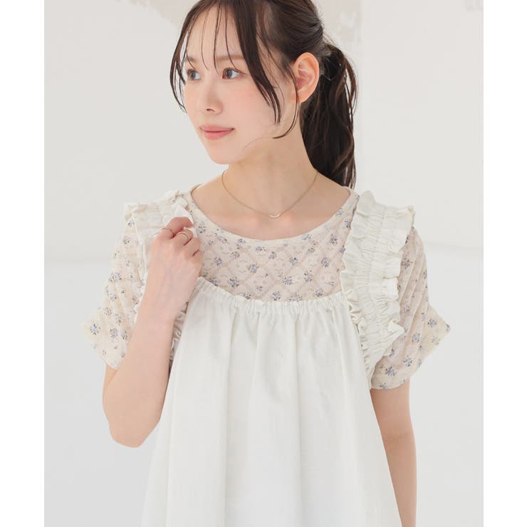 オフ花柄 | トップス カットソー 半袖 | Honeys