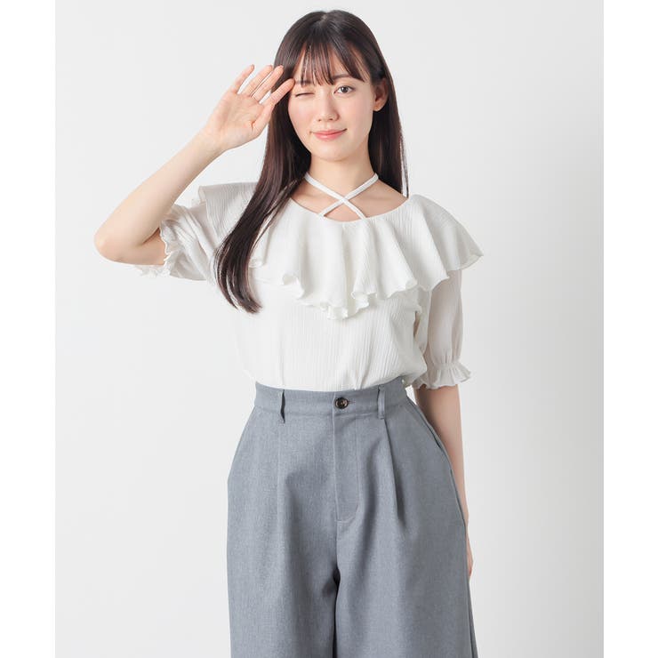 ホワイト | トップス カットソー 半袖 | Honeys