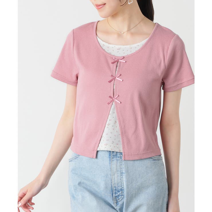 ピンク | トップス カットソー 半袖 | Honeys