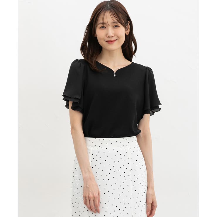 ブラック | トップス カットソー 半袖 | Honeys