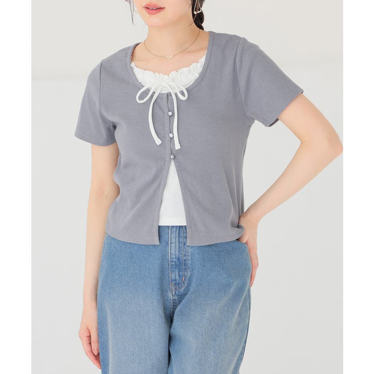 グレー | トップス カットソー 半袖 | Honeys