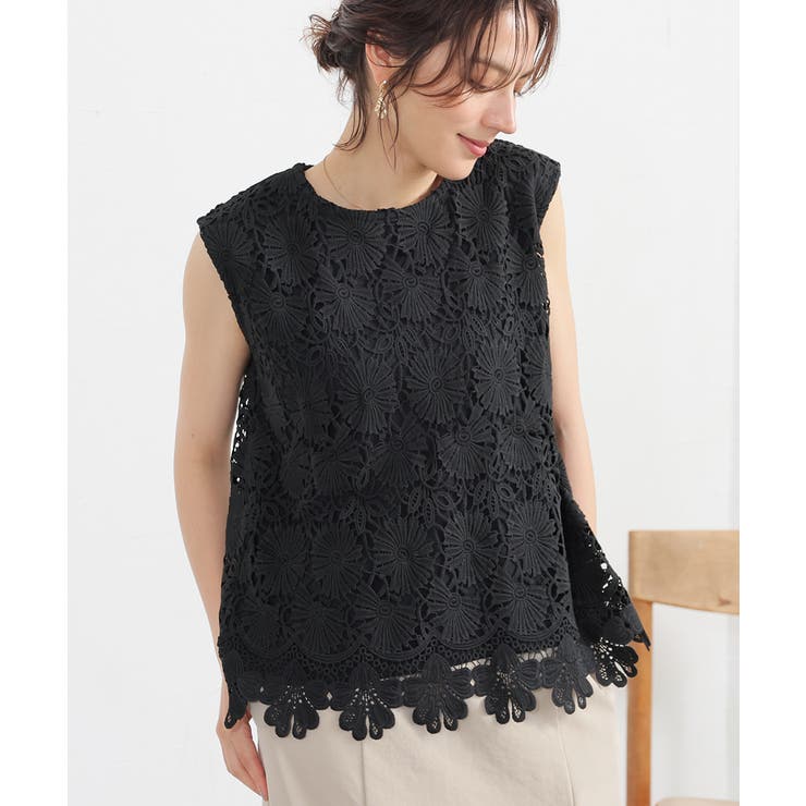 ブラック | トップス カットソー ノースリーブ | Honeys