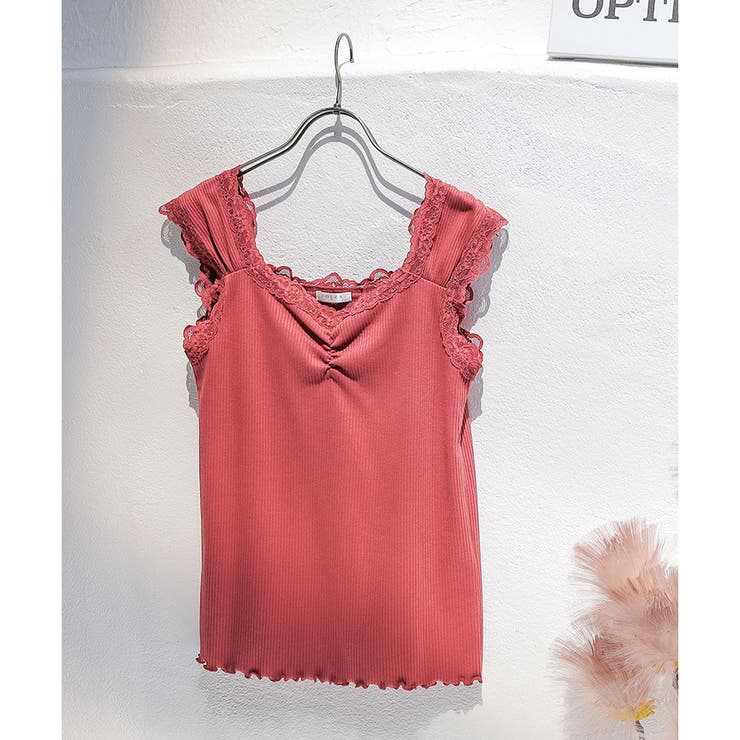 オレンジピンク | 【ハニーズ】トップス タンクトップ インナー | Honeys