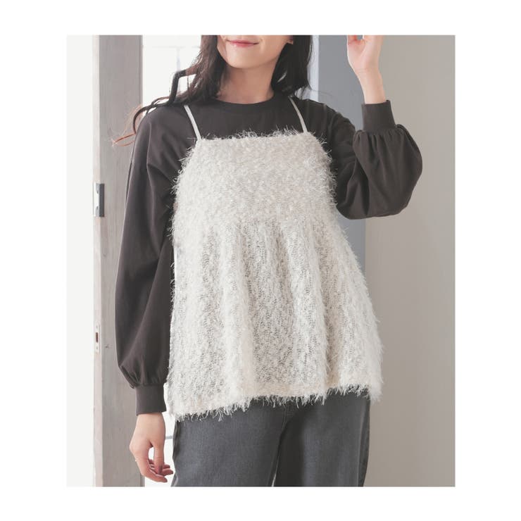 トップス キャミソール フェザー | Honeys | 詳細画像14 