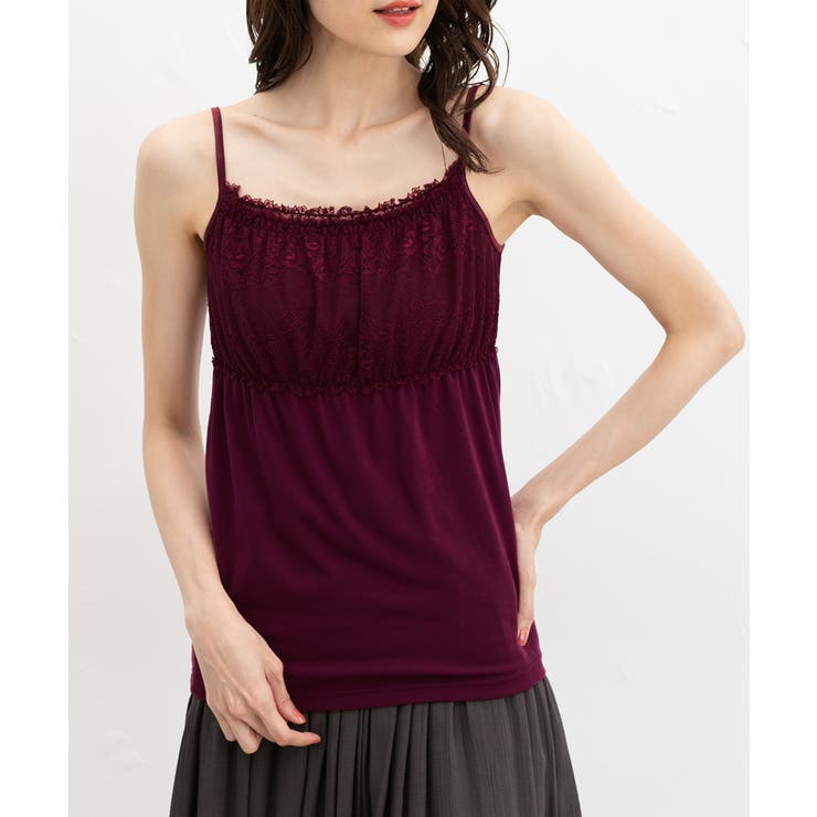 ボルドー | トップス キャミソール UVカット | Honeys